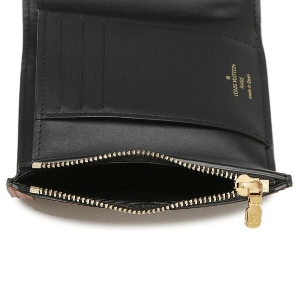ルイヴィトン 三つ折り財布 ポルトフォイユドーフィーヌコンパクト ブラウン レディース LOUIS VUITTON M68725 詳細画像