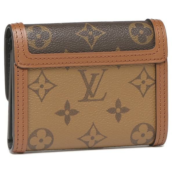 ルイヴィトン 三つ折り財布 ポルトフォイユドーフィーヌコンパクト ブラウン レディース LOUIS VUITTON M68725 詳細画像