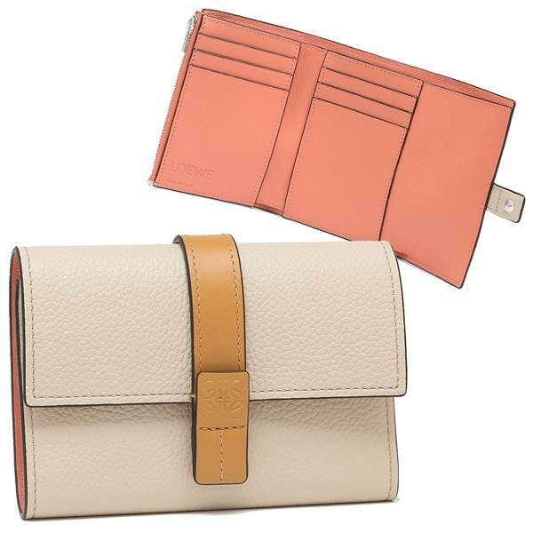 ロエベ 三つ折り財布 バーティカルウォレット Sサイズ ベージュ レディース LOEWE C660S86X01 2463