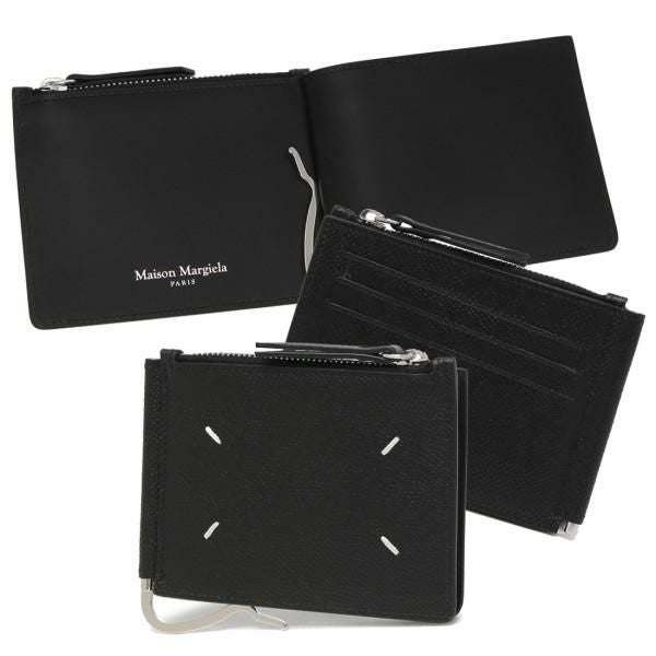 メゾンマルジェラ 二つ折り財布 マネークリップ コインケース ブラック