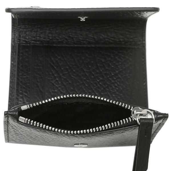 メゾンマルジェラ 三つ折り財布 ミニ財布 ブラック レディース メンズ