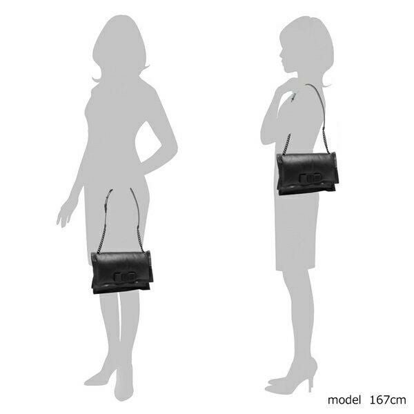 FERRAGAMO/SalvatoreFerragamo(サルバトーレフェラガモ) ショルダーバッグ美品  ヴィヴァボウ 211287 黒 プラスチックショルダー レザー Salvatore Ferragamo サルヴァトーレフェラガモ (Vintage) ショルダー
