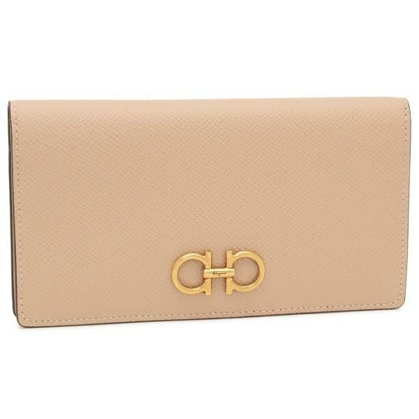 サルヴァトーレフェラガモ 長財布 ガンチーニ ベージュ レディース Salvatore Ferragamo 22D779 0752757
