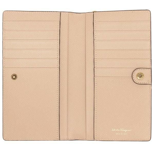 サルヴァトーレフェラガモ 長財布 ガンチーニ ベージュ レディース Salvatore Ferragamo 22D779 0752757 詳細画像