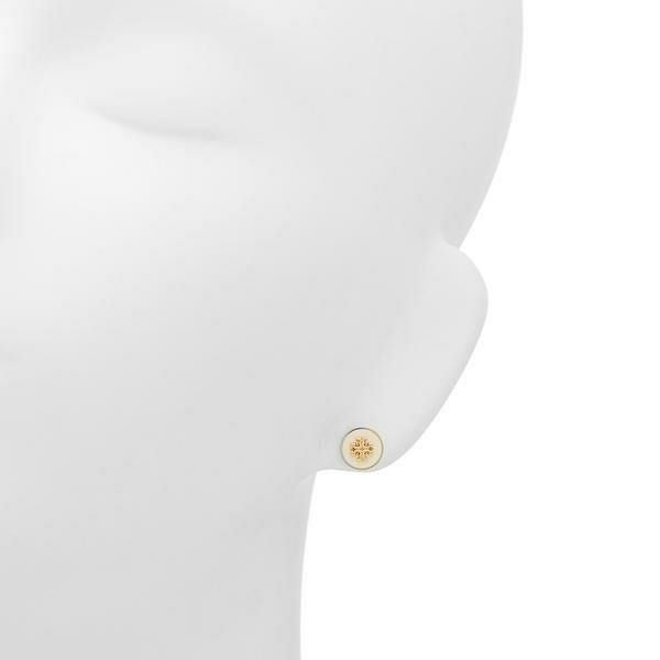 トリーバーチ ピアス キラ エナメル サークル スタッズ ゴールド ホワイト レディース TORY BURCH 90547 700 詳細画像