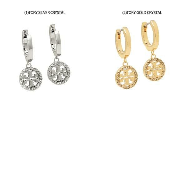 トリーバーチ ピアス アクセサリー ミラー パヴェ フープ レディース TORY BURCH 87041 詳細画像