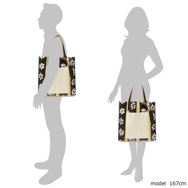 マルニ トートバッグ ブラック マルチ レディース メンズ MARNI SHMP0052A0 P4605 Z2Q23 PVC A4対応 詳細画像