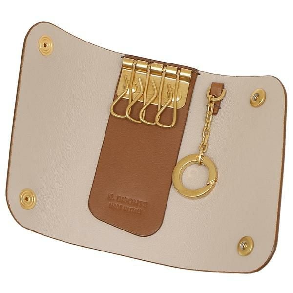 イルビゾンテ キーケース キーホルダー ブラウン メンズ レディース IL BISONTE SKH115 PV0039 BW304 詳細画像