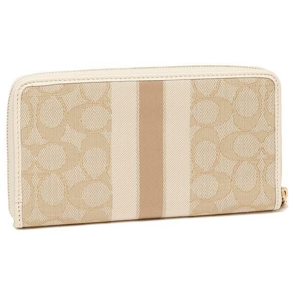 チ*中様 COACH 長財布 シグネチャー ホワイト ベージュ コーチ アウトレット 長財布 シグネチャー ベージュ ホワイト