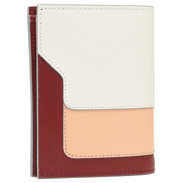 マルニ 二つ折り財布 トランク バイフォールドウォレット ミニ財布 ホワイト マルチ メンズ レディース MARNI PFMOQ14U13 LV520 Z539G 詳細画像