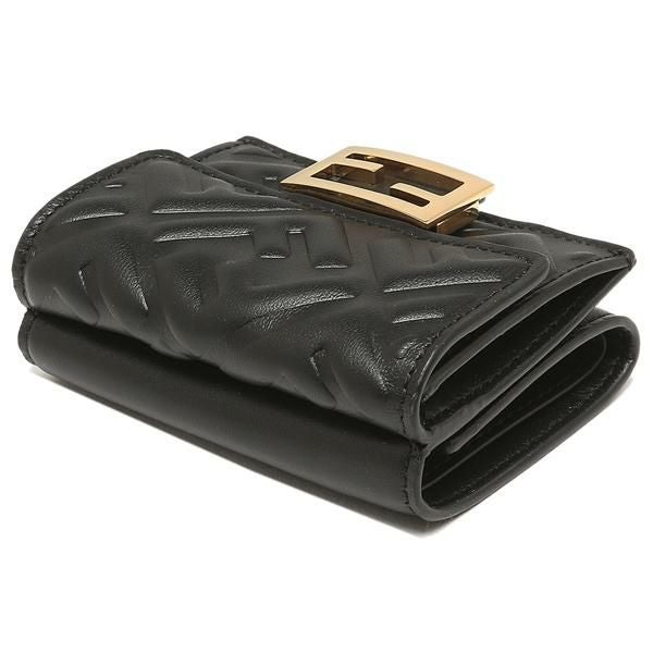フェンディ 三つ折り財布 バゲット ミニ財布 ブラック レディース FENDI 8M0395 AAJD F0KUR 詳細画像