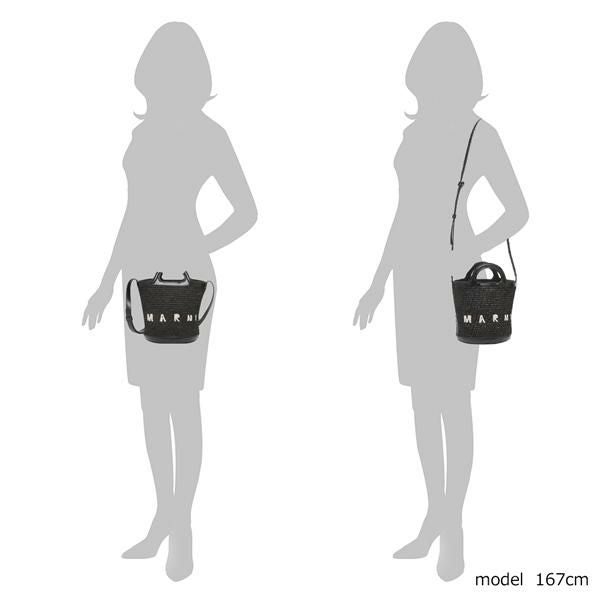 マルニ ハンドバッグ ショルダーバッグ トロピカリア かごバッグ バケットバッグ 2WAY ブラック レディース MARNI SCMP0056Q1 P3860 00N99 詳細画像