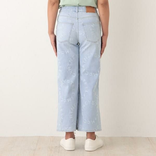ステラマッカートニー デニムパンツ ジーンズ ロゴ クロップドパンツ ブルー レディース STELLA McCARTNEY 604194 3SOH76 4874 詳細画像