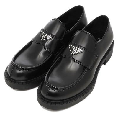 プラダ ローファー 靴 チョコレートブラッシュドレザー ブラック メンズ PRADA 2DE127 055 F0002