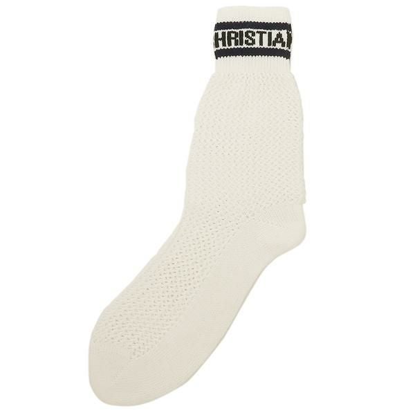 クリスチャンディオール 靴下 ソックス スポーティ ロゴ ホワイト レディース Christian Dior 14SOC503 A203 585