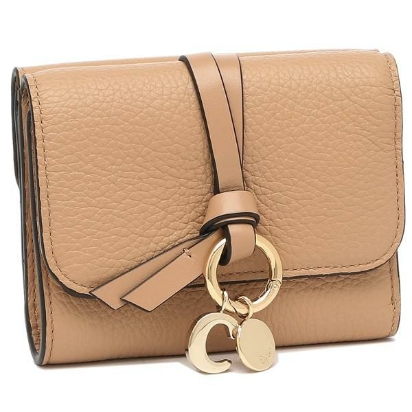 クロエ 三つ折り財布 アルファベット ミニ財布 ブラウン レディース CHLOE CHC21WP945F57 26X