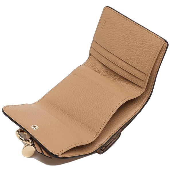 クロエ 三つ折り財布 アルファベット ミニ財布 ブラウン レディース CHLOE CHC21WP945F57 26X 詳細画像