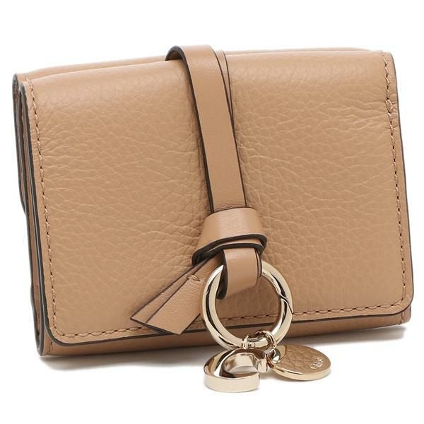 クロエ 三つ折り財布 アルファベット ミニ財布 ベージュ レディース CHLOE CHC21WP946 F57 26X