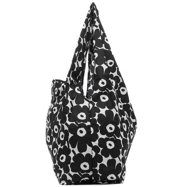 マリメッコ トートバッグ エコバッグ スマートバッグ ウニッコ ブラック ホワイト レディース MARIMEKKO 091493 190 A4対応 詳細画像