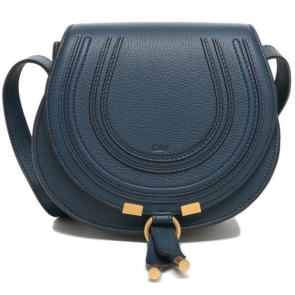 クロエ　ショルダーバッグ　ネイビー クロエ ショルダーバッグ マーシー サドルバッグ レディース CHLOE