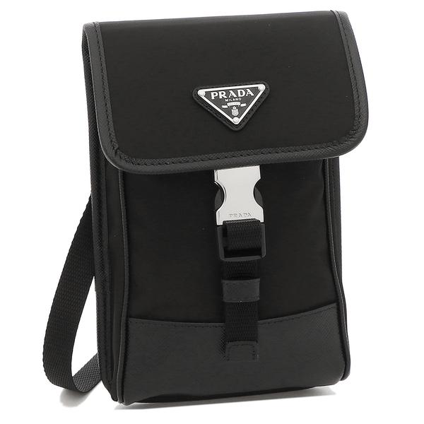 プラダ ショルダーバッグ スマートフォンバッグ リナイロン サフィアーノ トライアングルロゴ ブラック メンズ PRADA 2ZH109 2DMH F0002 詳細画像