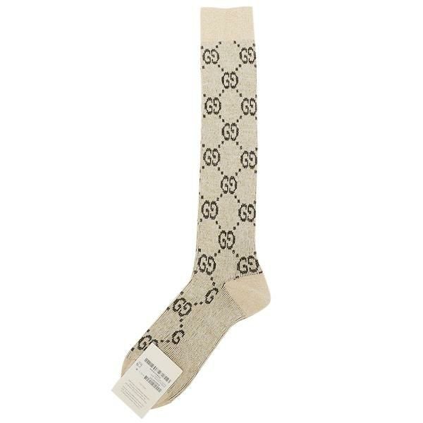 GUCCI グッチ　ソックス　靴下　ベージュ　レディース　GG柄 グッチ ソックス 靴下 キッズ GGソックス グレー レディース GUCCI