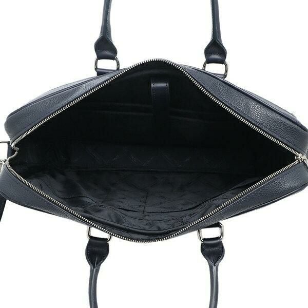 LONGCHAMP レザー ビジネスバッグ ブラック/ブルー LONGCHAMP（ロンシャン） ビジネスバッグ 牛革 2WAY ショルダーバッグ