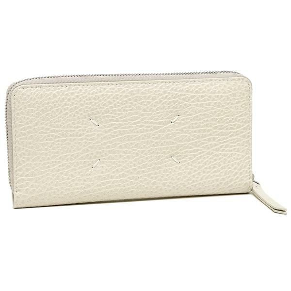 Maison Margiela(メゾンマルジェラ) 長財布 - S56UI0110 P0399 グレーベージュ ラウンドファスナー レザー Maison Margiela（メゾンマルジェラ） プレゼント メゾン マルジェラ