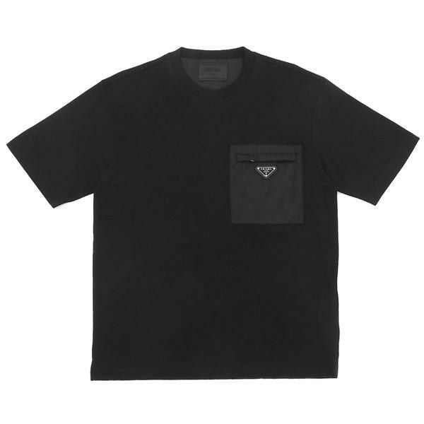 プラダ Tシャツ トップス リナイロン トライアングルロゴ ブラック