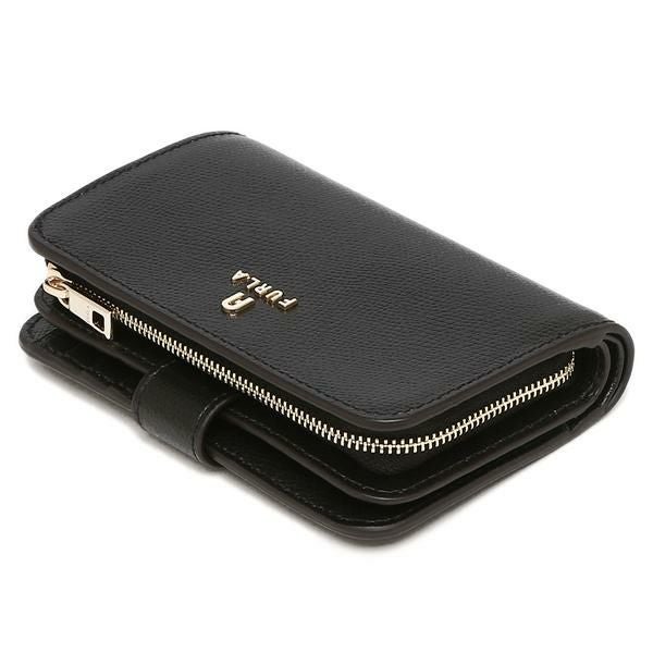 フルラ 二つ折り財布 カメリア Mサイズ ブラック レディース FURLA