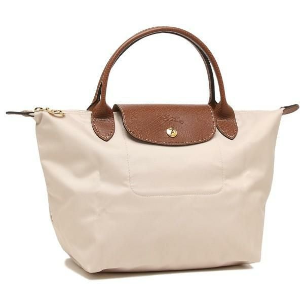 LONGCHAMP ベージュ レザー ハンドバッグ ロンシャン ハンドバッグ レディース ブランド Longchamp レザー 1500