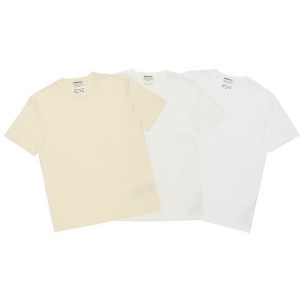 メゾンマルジェラ Tシャツ 半袖カットソー トップス ホワイト メンズ