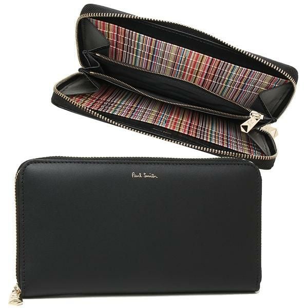ポールスミス　牛革　長財布　マルチカラー ポールスミス Paul Smith 財布 ラウンドファスナー メンズ レディース