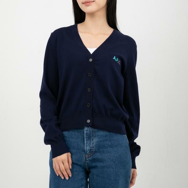 アーペーセー カーディガン ボレロ ネイビー メンズ APC H22236 WVBBY