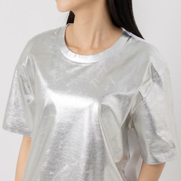 エムエムシックス メゾンマルジェラ Tシャツ シルバー ホワイト