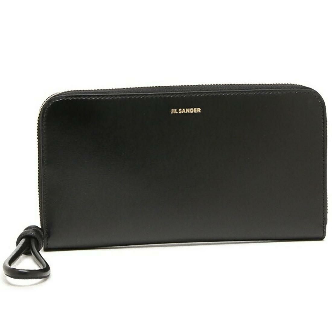 た*ん様 最終価格　JIL SANDER ブラックレザー長財布 訳ありアウトレット】ジルサンダー 長財布 ジロ ブラック レディース