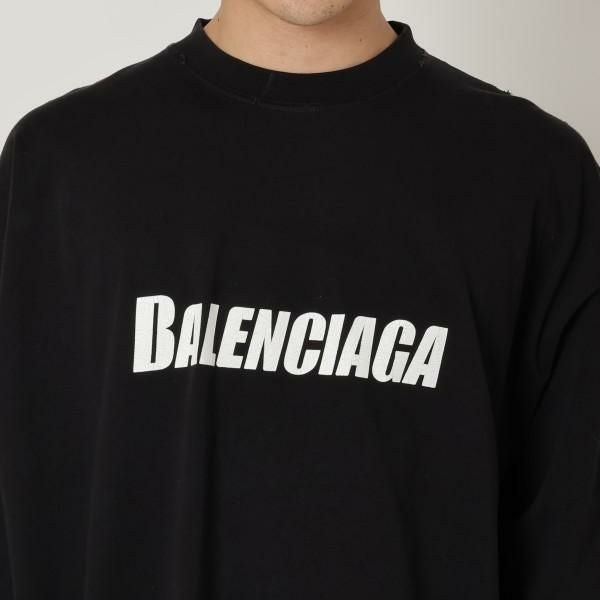 バレンシアガ ロングTシャツ トップス ロングスリーブオーバーサイズ