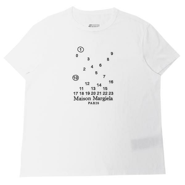 メゾンマルジェラ Tシャツ 半袖カットソー トップス ホワイト メンズ