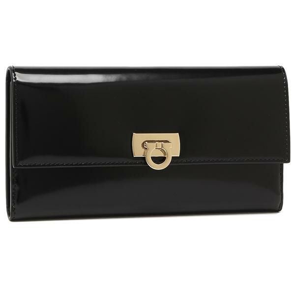 フェラガモ 長財布 ワンダ ブラック レディース FERRAGAMO 220433