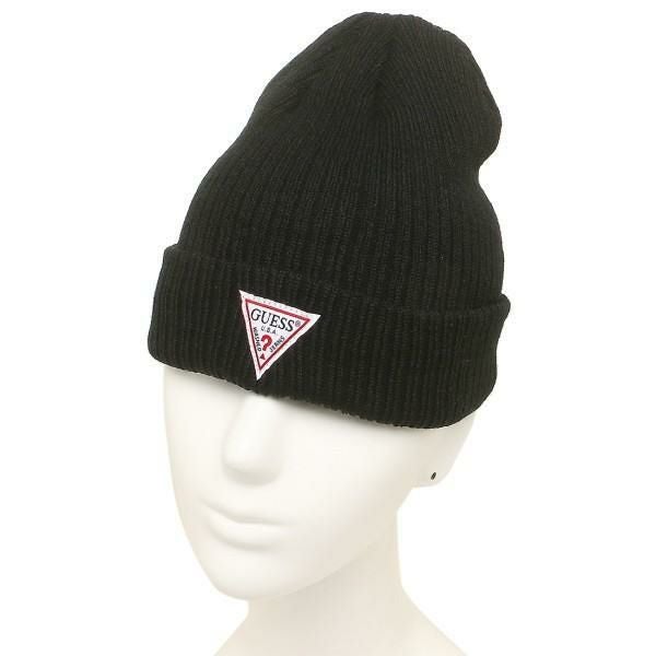 ゲス 帽子 GUESS AI4A8858DS BLK アクリル100％ ニット帽 BLACK 黒 | AXES