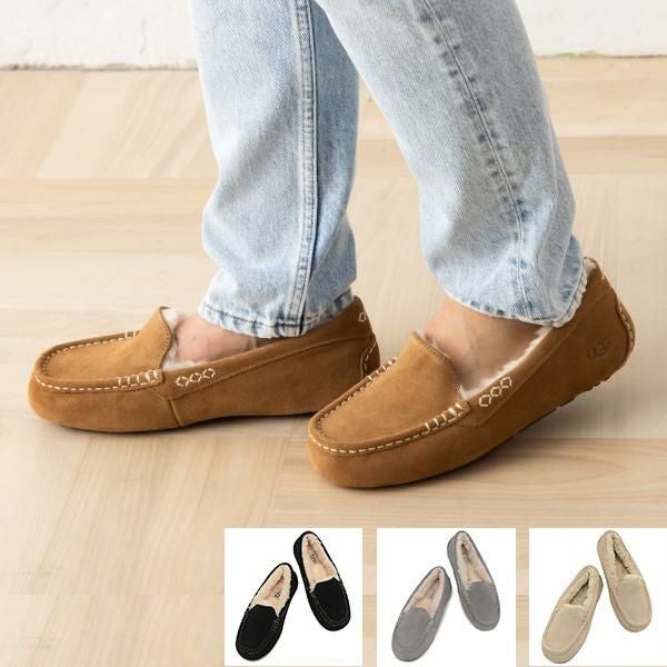 UGG アンスレー アグ モカシン レディース ANSLEY ムートン スリッポン