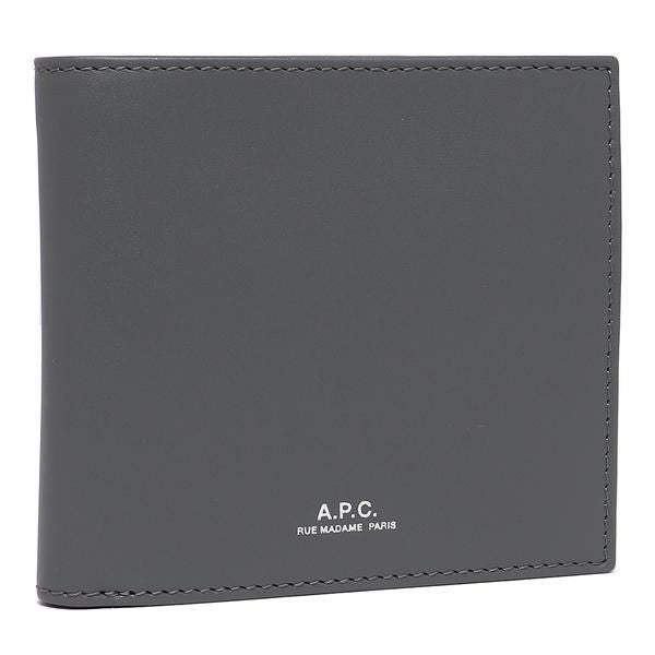 アーペーセー 二つ折り財布 グレー メンズ APC H63340 PXBJQ LAK | AXES