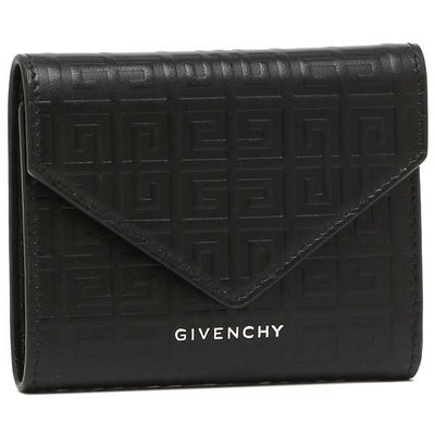 ジバンシィ 三つ折り財布 Gカット 4G ブラック レディース GIVENCHY 