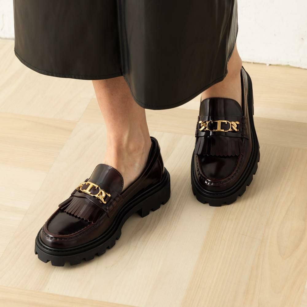 トッズ ローファー オックスフォード ワインレッド レディース TODS