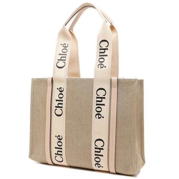 クロエ トートバッグ ウッディ ベージュ ピンク レディース CHLOE
