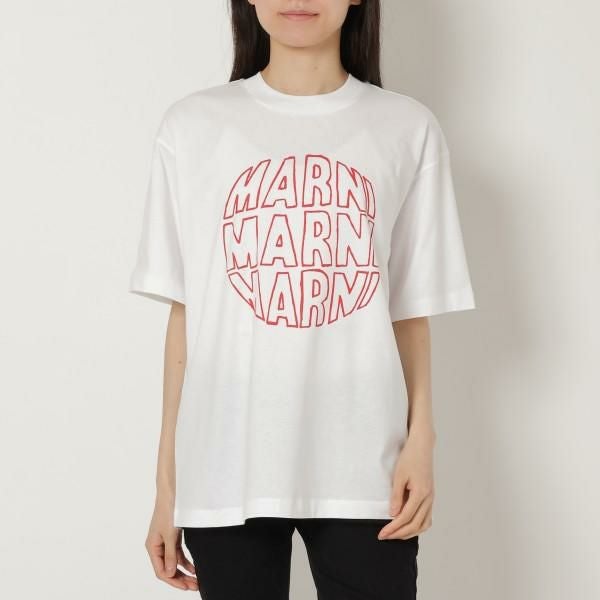 マルニ Tシャツ カットソー ホワイト レディース MARNI THJET49P02