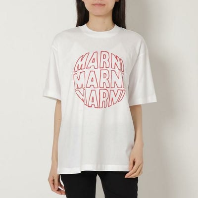 マルニ Tシャツ 半袖Tシャツ トップス ホワイト レディース MARNI 