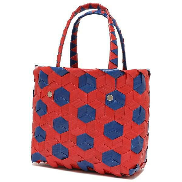 MARNI マルニ かごバッグ ブルー×レッド マルニ ハンドバッグ かごバッグ バスケットバッグ キッズ カゴバッグ