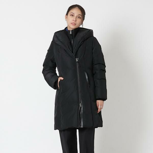 タトラス ダウンジャケット コート ヘリコニア ロングダウン ブラック