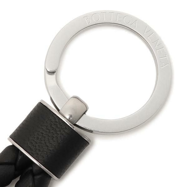ボッテガヴェネタ キーリング 709727 VMAY1 8803 キーホルダー イントレチャート レザー ブラック 黒 BOTTEGA VENETA BOTTEGA VENETA（ボッテガ・ヴェネタ） キーホルダー イントレチャート